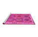 Sideview of Machine Washable Oriental Pink Traditional Rug, wshcon1102pnk