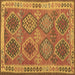 Square Oriental Brown Traditional Rug, con1102brn