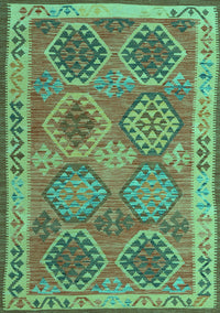 Oriental Turquoise Traditional Rug, con1102turq