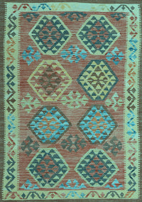 Oriental Light Blue Traditional Rug, con1102lblu