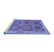 Sideview of Machine Washable Oriental Blue Traditional Rug, wshcon1102blu