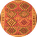 Machine Washable Oriental Orange Traditional Area Rugs, wshcon1102org