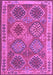 Machine Washable Oriental Purple Traditional Area Rugs, wshcon1102pur