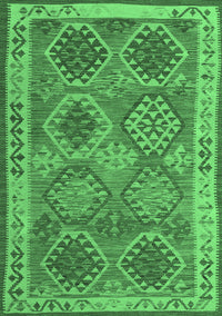 Oriental Emerald Green Traditional Rug, con1102emgrn