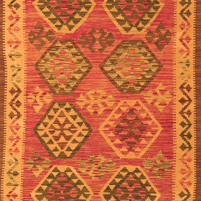 Serging Thickness of Machine Washable Oriental Orange Traditional Area Rugs, wshcon1102org