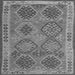 Round Machine Washable Oriental Gray Traditional Rug, wshcon1102gry