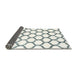 Thickness of Contemporary Dark Gray Trellis Rug, con1103