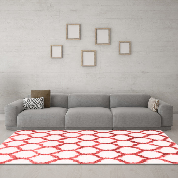 Contemporary Red Washable Rugs