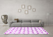 Machine Washable Terrilis Pink Contemporary Rug in a Living Room, wshcon1103pnk