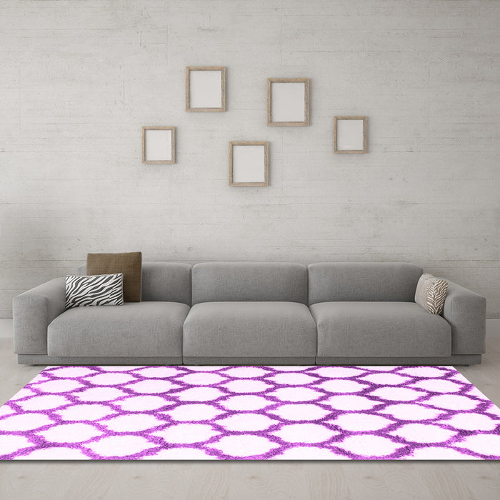 Machine Washable Terrilis Pink Contemporary Rug in a Living Room, wshcon1103pnk