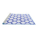 Sideview of Machine Washable Terrilis Blue Contemporary Rug, wshcon1103blu