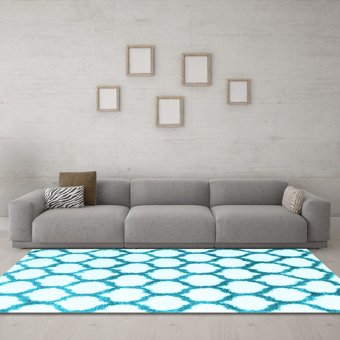 Machine Washable Terrilis Light Blue Contemporary Rug in a Living Room, wshcon1103lblu