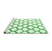 Sideview of Machine Washable Terrilis Emerald Green Contemporary Area Rugs, wshcon1103emgrn