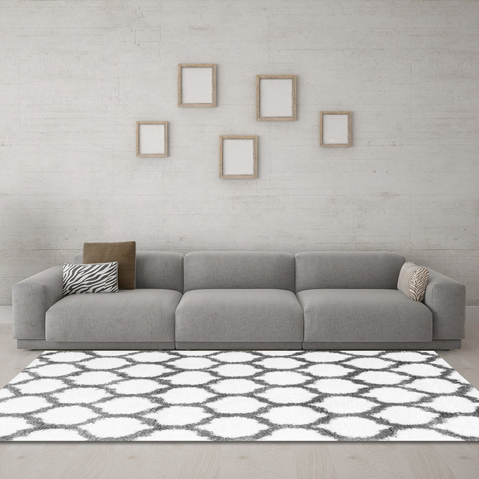 Machine Washable Terrilis Gray Contemporary Rug in a Living Room,, wshcon1103gry