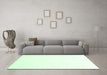 Machine Washable Solid Emerald Green Modern Area Rugs in a Living Room,, wshcon1104emgrn