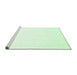 Sideview of Machine Washable Solid Emerald Green Modern Area Rugs, wshcon1104emgrn