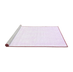 Sideview of Machine Washable Solid Purple Modern Area Rugs, wshcon1104pur