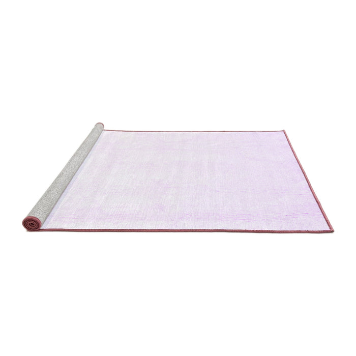 Sideview of Machine Washable Solid Purple Modern Area Rugs, wshcon1104pur
