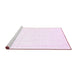 Sideview of Machine Washable Solid Pink Modern Rug, wshcon1104pnk