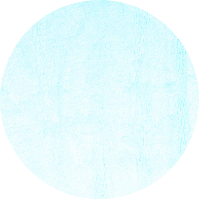 Round Machine Washable Solid Light Blue Modern Rug, wshcon1104lblu
