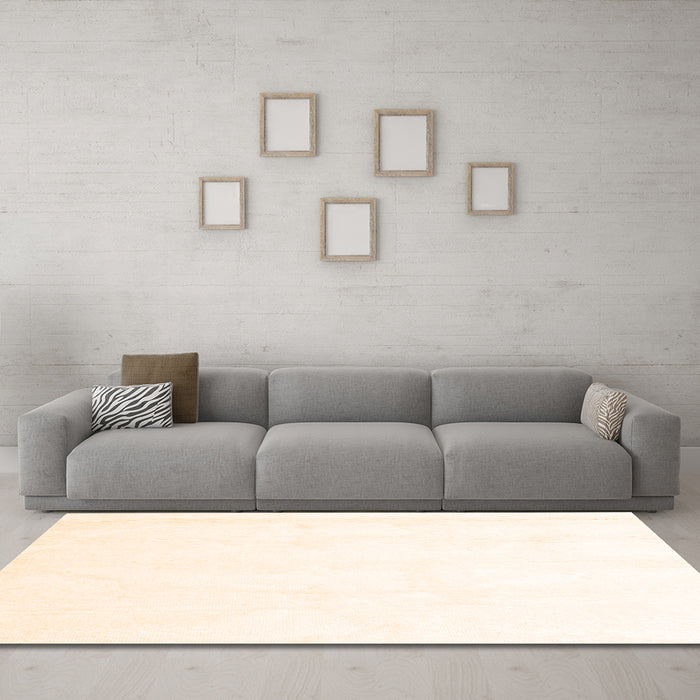 Machine Washable Solid Orange Modern Area Rugs in a Living Room, wshcon1104org