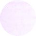 Round Solid Purple Modern Rug, con1104pur