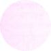 Round Solid Pink Modern Rug, con1104pnk