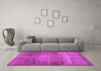 Machine Washable Abstract Pink Contemporary Rug, wshcon1105pnk