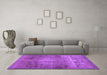 Machine Washable Abstract Purple Contemporary Area Rugs in a Living Room, wshcon1105pur