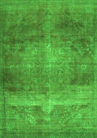 Abstract Green Contemporary Rug, con1105grn