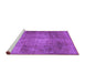 Sideview of Machine Washable Abstract Purple Contemporary Area Rugs, wshcon1105pur
