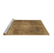 Sideview of Machine Washable Abstract Brown Contemporary Rug, wshcon1105brn