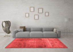 Contemporary Red Washable Rugs