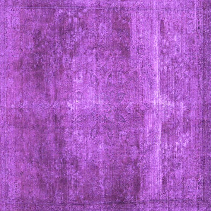 Square Abstract Purple Contemporary Rug, con1105pur