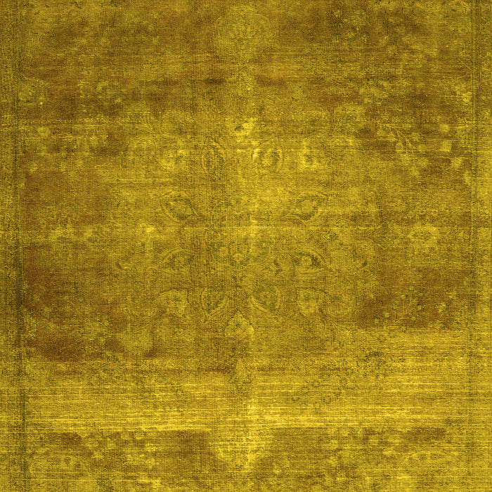 Abstract Yellow Contemporary Rug, con1105yw
