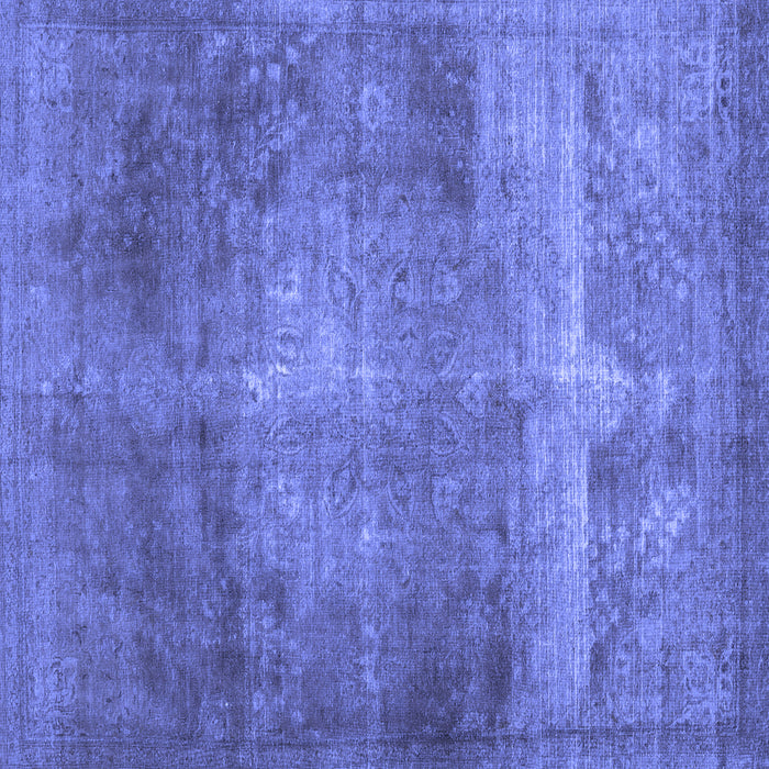 Square Abstract Blue Contemporary Rug, con1105blu