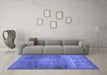 Machine Washable Abstract Blue Contemporary Rug in a Living Room, wshcon1105blu