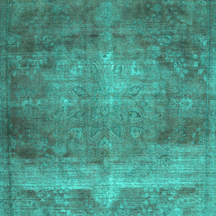 Abstract Turquoise Contemporary Rug, con1105turq