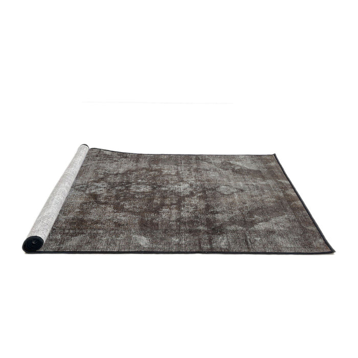 Serging Thickness of Machine Washable Contemporary Gray Rug, wshcon1106