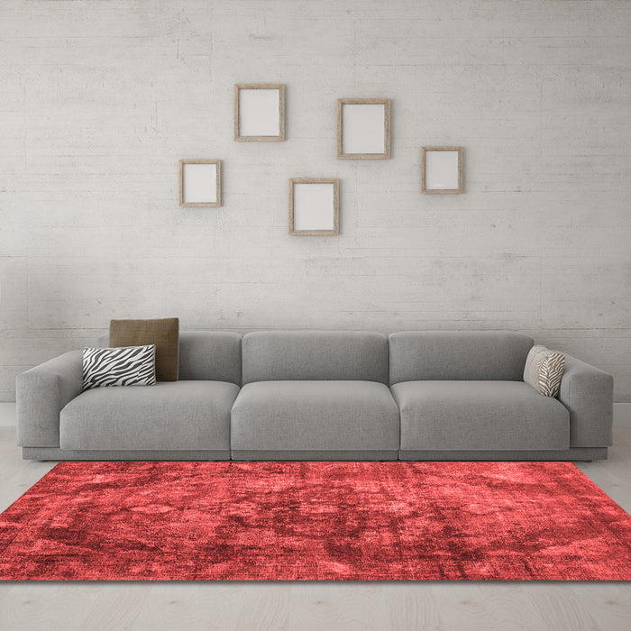 Contemporary Red Washable Rugs