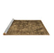 Sideview of Machine Washable Abstract Brown Contemporary Rug, wshcon1106brn