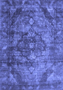 Abstract Blue Contemporary Rug, con1106blu