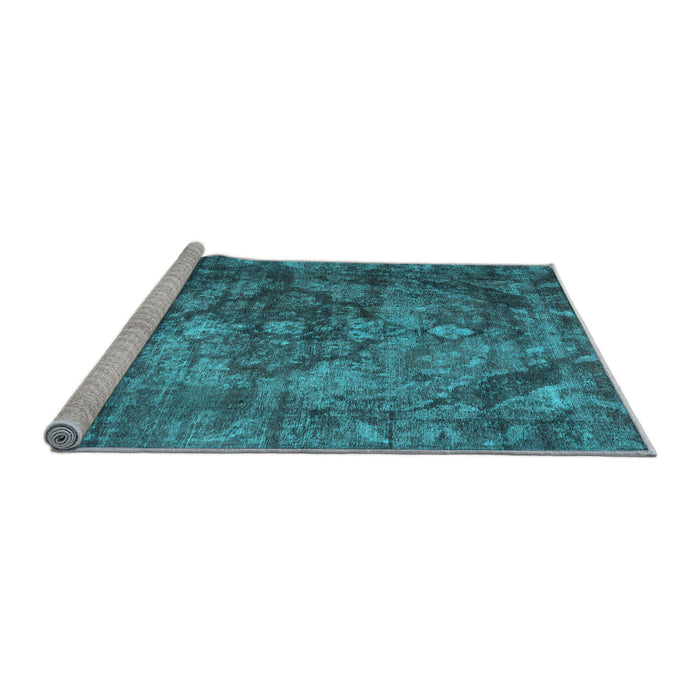 Sideview of Machine Washable Abstract Light Blue Contemporary Rug, wshcon1106lblu