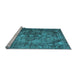 Sideview of Machine Washable Abstract Light Blue Contemporary Rug, wshcon1106lblu