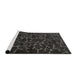 Serging Thickness of Machine Washable Contemporary Charcoal Black Rug, wshcon1107