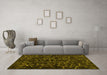 Machine Washable Persian Yellow Bohemian Rug in a Living Room, wshcon1107yw