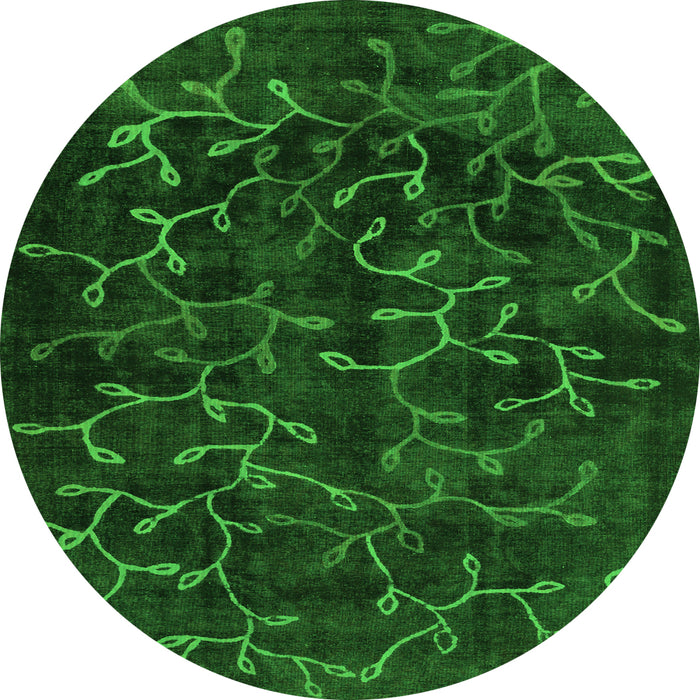 Machine Washable Persian Green Bohemian Area Rugs, wshcon1107grn