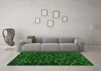 Machine Washable Persian Green Bohemian Rug, wshcon1107grn