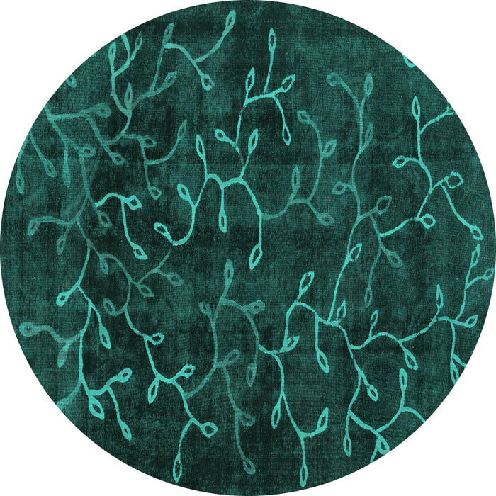 Round Persian Turquoise Bohemian Rug, con1107turq