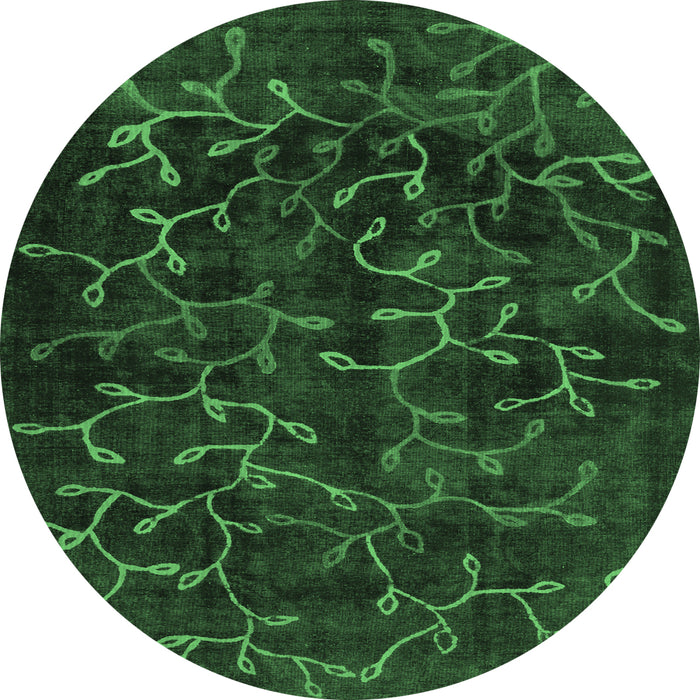 Round Persian Emerald Green Bohemian Rug, con1107emgrn